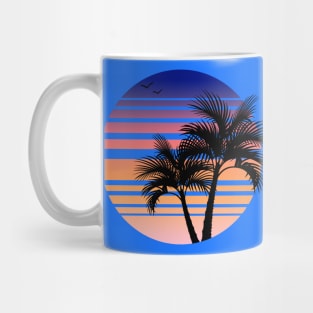 Synthwave - Vaporwave - California - Florida - 80s - Orange, Pink, & Blue Mug